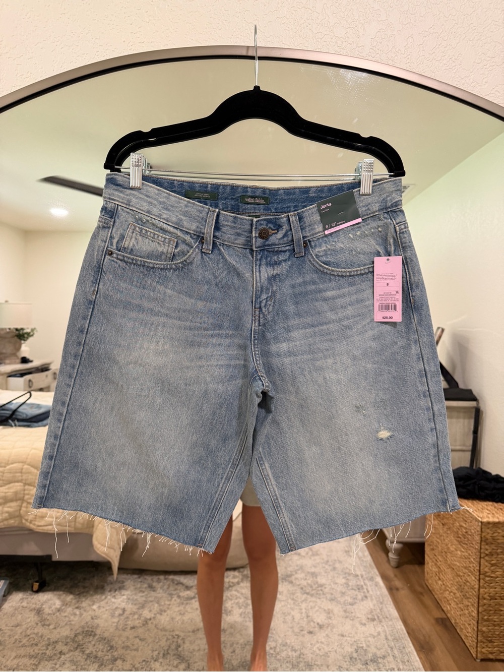wild fable Low Rise Medium Wash Denim Jorts